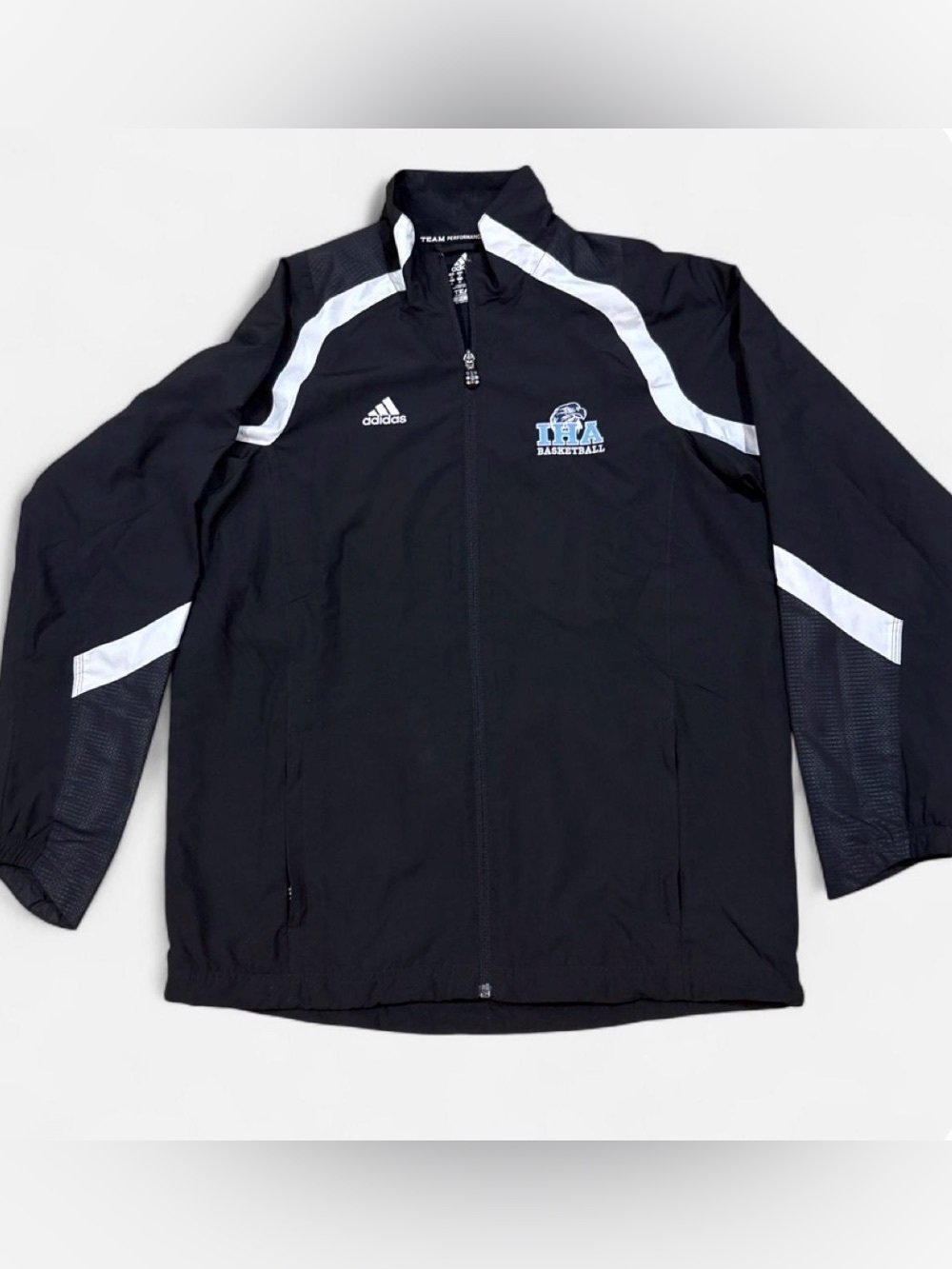 Women adidas Black and White Basketball Windbreaker Jacket Size: XS